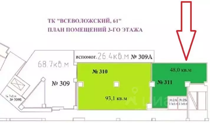 Торговая площадь в Ленинградская область, Всеволожск Всеволожский ... - Фото 2