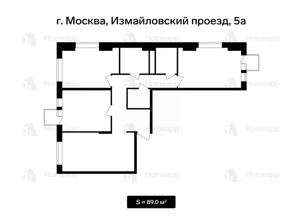 3-к кв. Москва Измайловский проезд, 5А (89.2 м) - Фото 1