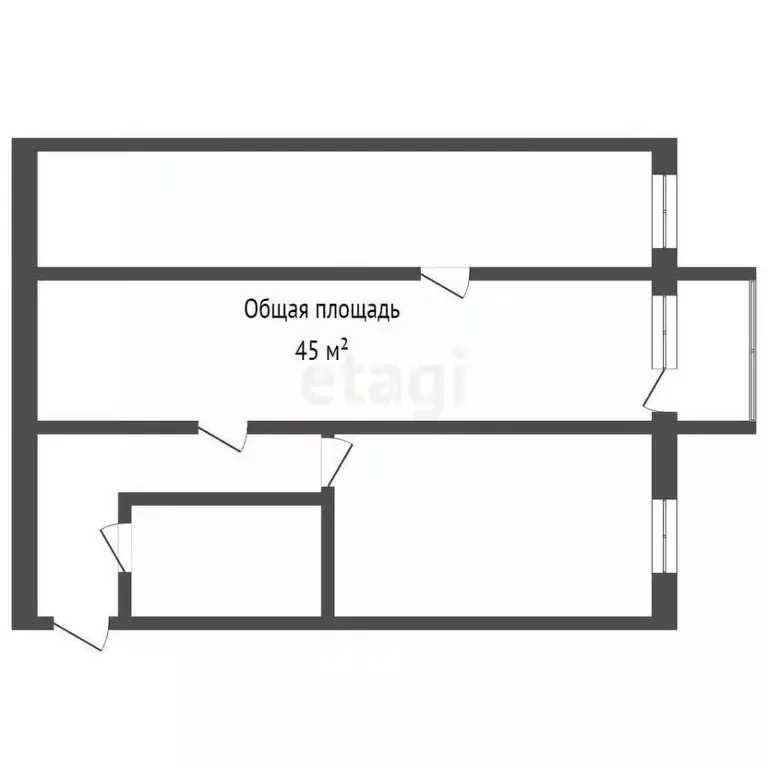 2-к кв. Кемеровская область, Киселевск Промышленная ул., 3 (45.0 м) - Фото 1