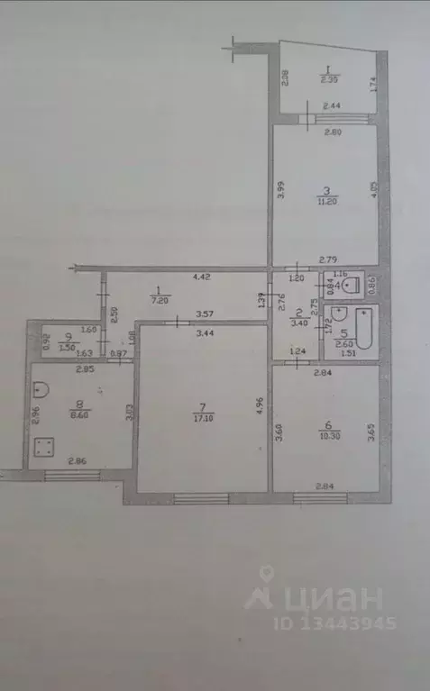 3-к кв. Тамбовская область, Тамбов Астраханская ул., 187 (63.0 м) - Фото 2