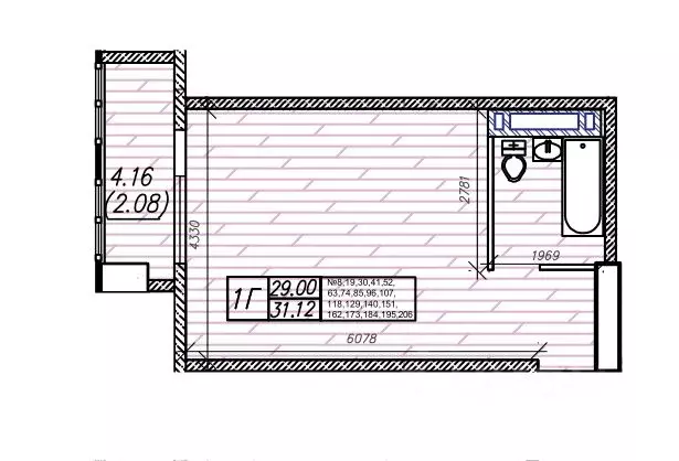 1-к кв. Приморский край, Владивосток Станционная ул., 11А (31.12 м) - Фото 1