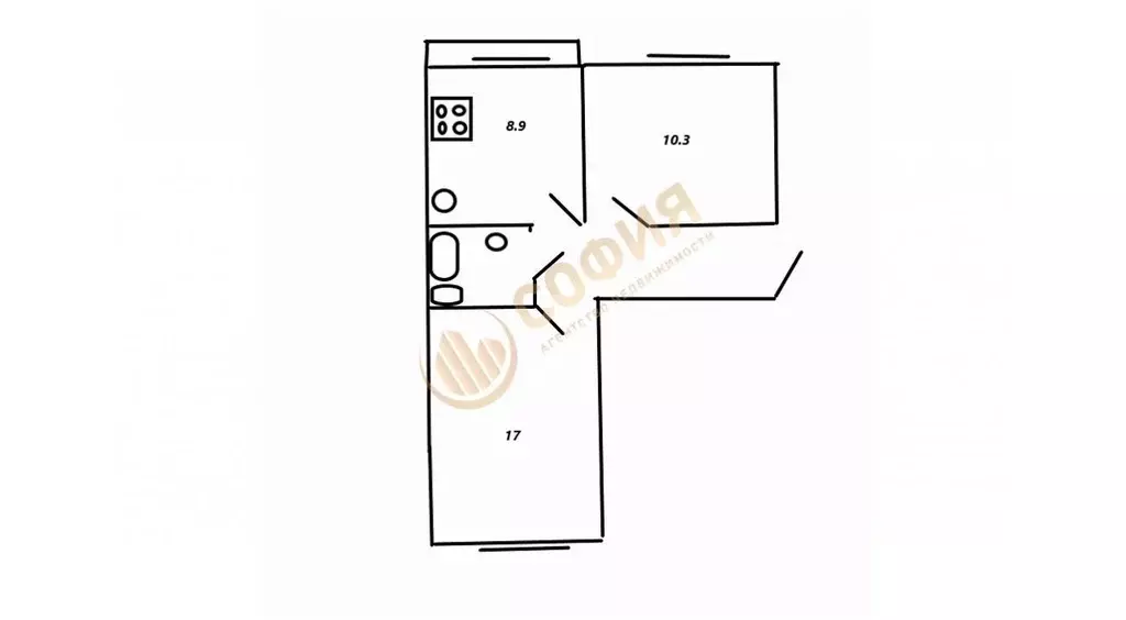 2-к кв. Санкт-Петербург ул. Карпинского, 14 (44.9 м) - Фото 1