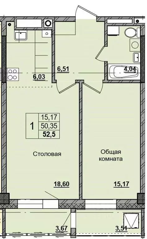 1-к кв. Саха (Якутия), Якутск ул. Красильникова, 5 (52.5 м) - Фото 0