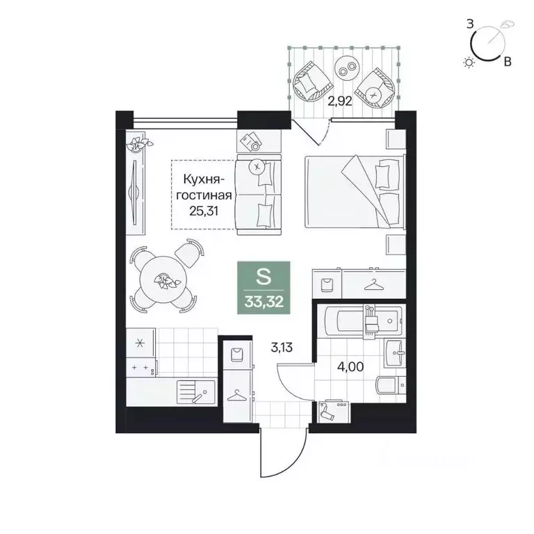 1-к кв. Волгоградская область, Волгоград просп. Имени В.И. Ленина, 59Г ... - Фото 1