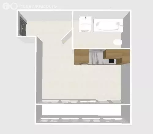 Квартира-студия: Южно-Сахалинск, улица имени Н.Г. Смирнова, 3 (27.3 м) - Фото 1