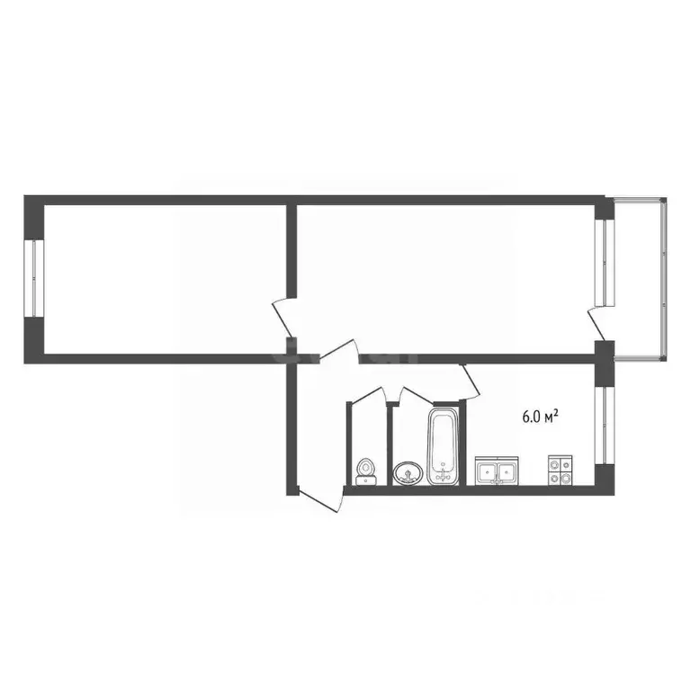 2-к кв. Саратовская область, Балашов ул. Автомобилистов, 5 (42.0 м) - Фото 1