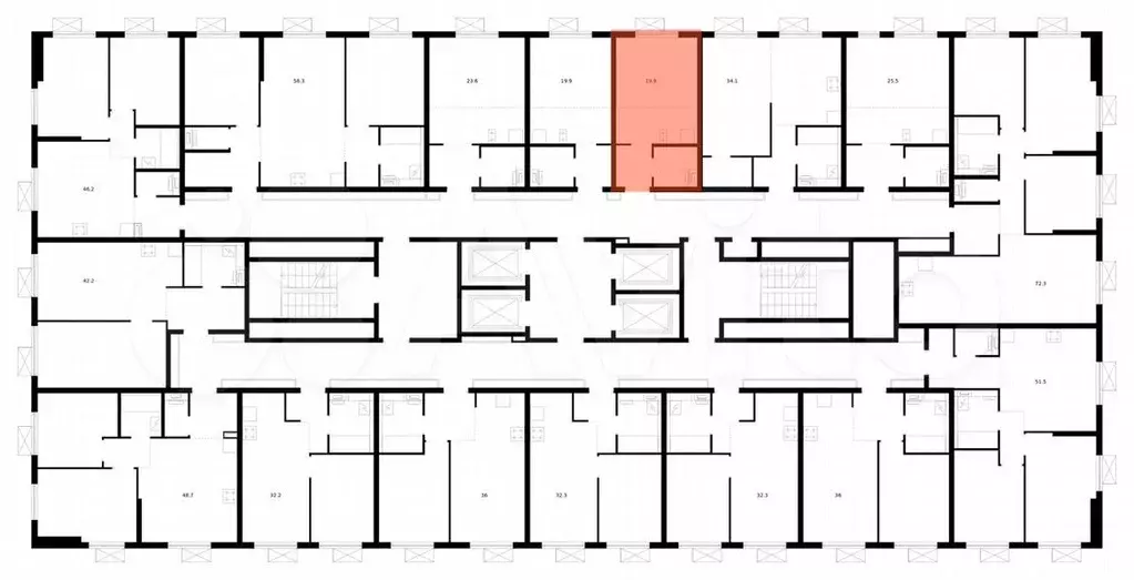 Квартира-студия, 19,9м, 28/33эт. - Фото 0