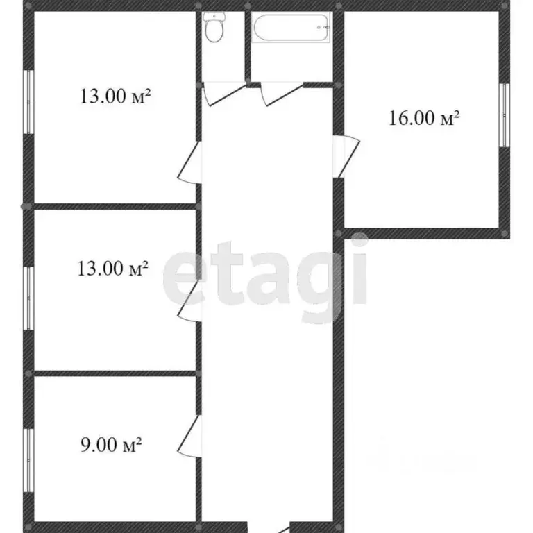 3-к кв. Вологодская область, Вологда ул. Инженерная, 22 (62.1 м) - Фото 2