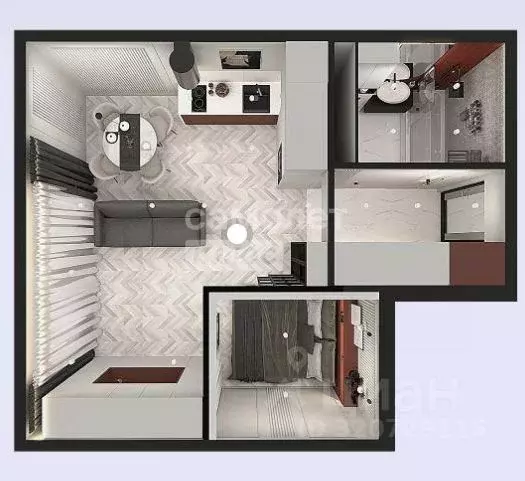 1-к кв. Бурятия, Улан-Удэ ул. Боевая, 6/1 (37.17 м) - Фото 2