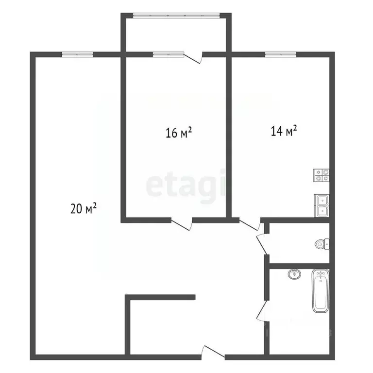 2-к кв. Санкт-Петербург Окраинная ул., 9К (64.4 м) - Фото 2