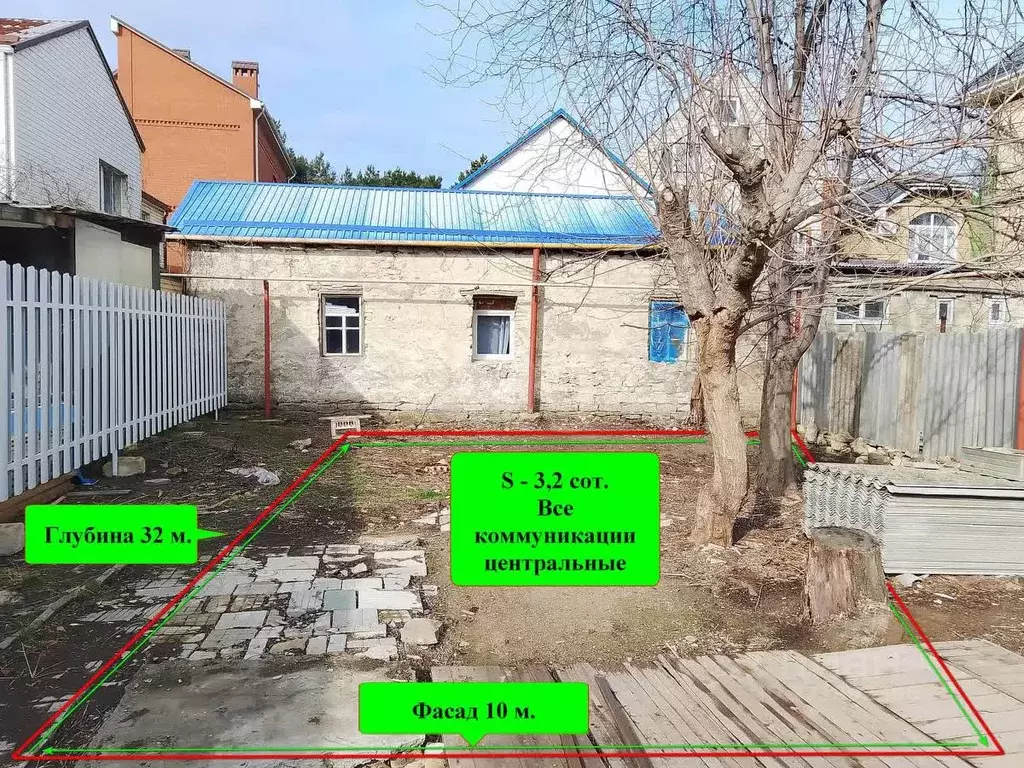 Участок в Краснодарский край, Анапа Терская ул., 13 (3.2 сот.) - Фото 1