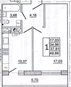 1-к кв. Смоленская область, Смоленск ул. Нахимова, 23А (40.9 м) - Фото 1