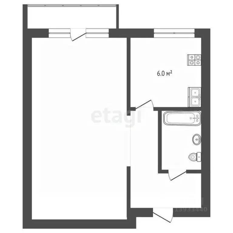 1-к кв. Тюменская область, Тюмень Текстильная ул., 17 (31.8 м) - Фото 1