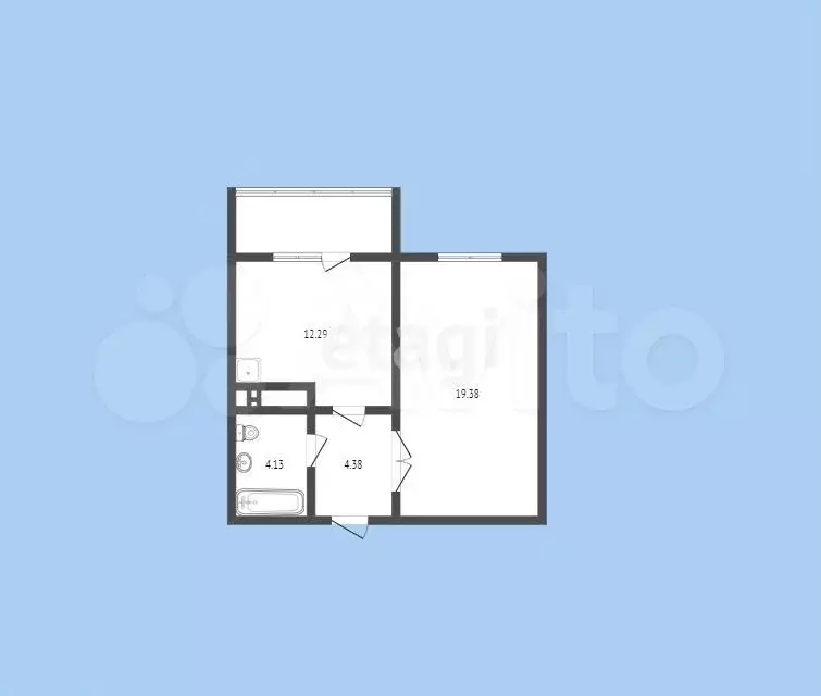 1-к. квартира, 40 м, 10/16 эт. - Фото 0