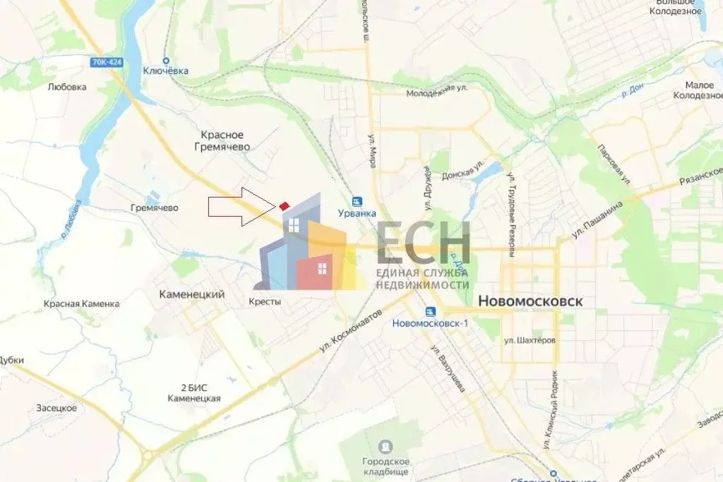 Участок в Тульская область, Новомосковск городской округ, д. Красное ... - Фото 2