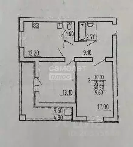 2-к кв. Пензенская область, Пенза Тернопольская ул., 18 (68.0 м) - Фото 2