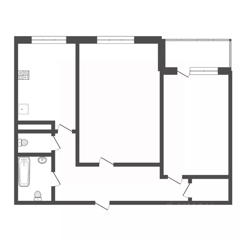 2-к кв. Тульская область, Тула ул. Братьев Жабровых, 8 (53.5 м) - Фото 1
