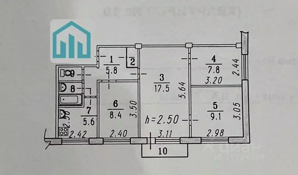 4-к кв. Омская область, Омск Крутая Горка мкр, ул. Силина, 7 (58.5 м) - Фото 1