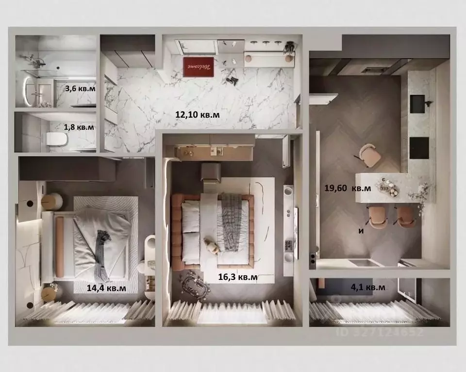 3-к кв. Курская область, Курск Северный жилрайон, ул. Генерала ... - Фото 2