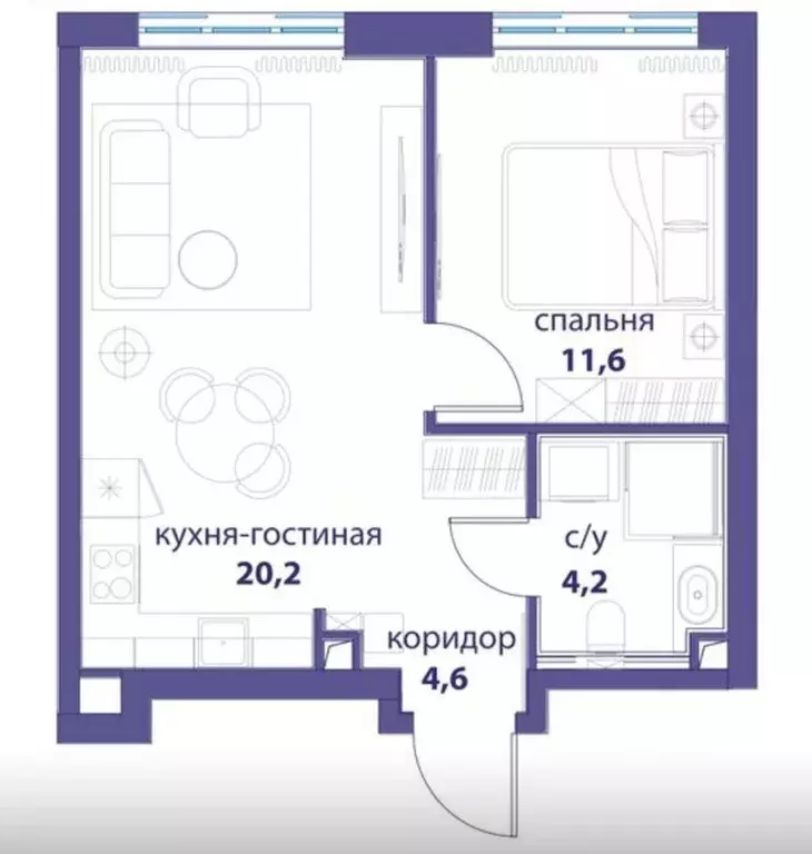 1-к кв. Москва ул. Василия Ланового, 5 (41.0 м) - Фото 1