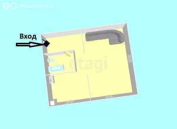 1-комнатная квартира: Холмск, улица Крузенштерна, 4 (30.8 м) - Фото 1