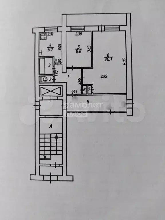 2-к. квартира, 44,2 м, 1/9 эт. - Фото 0