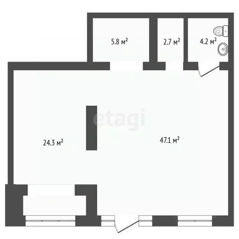 Помещение свободного назначения в Тюменская область, Тюмень ул. ... - Фото 1