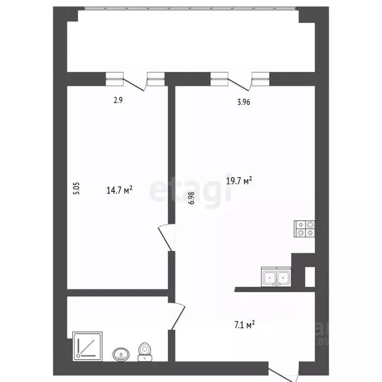 2-к кв. Камчатский край, Петропавловск-Камчатский ул. Топоркова, 6/3 ... - Фото 1