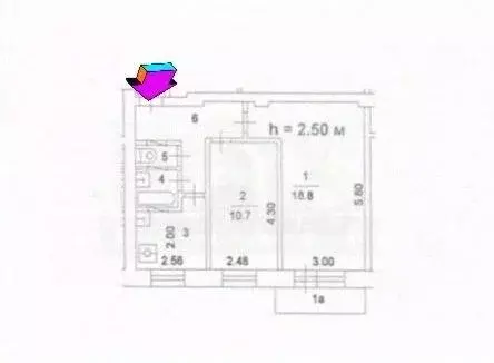 Комната Москва Нагатинская наб., 16 (18.8 м) - Фото 2