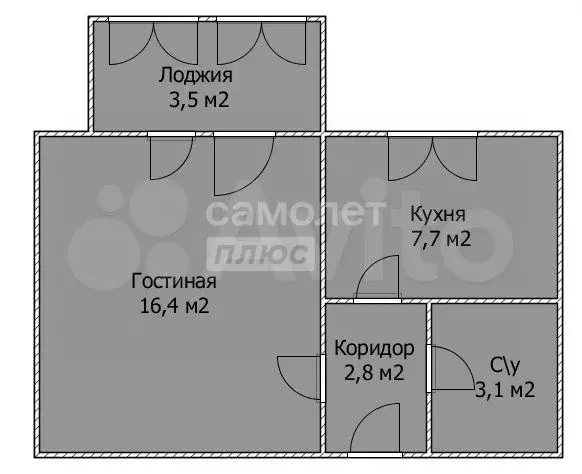 1-к. квартира, 32 м, 4/9 эт. - Фото 0