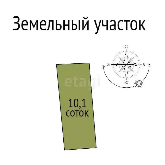 Участок в посёлок Майский, квартал Майский-80, Малиновая улица (10.1 ... - Фото 1