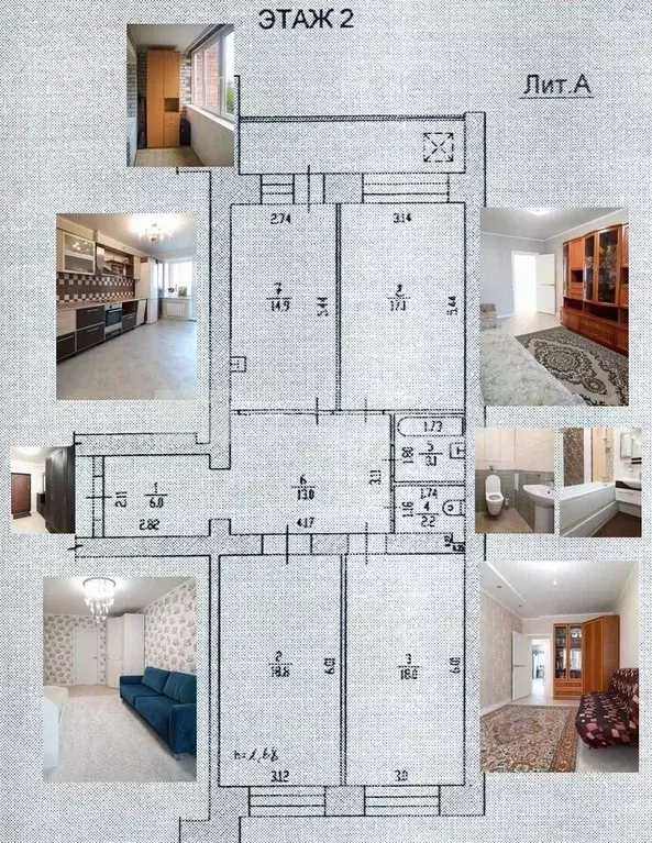 3-к кв. Алтайский край, Барнаул Лазурная ул., 9 (93.1 м) - Фото 2