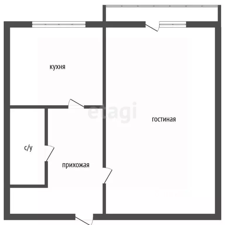 1-к кв. Челябинская область, Троицк Рабочая ул., 39 (30.2 м) - Фото 1