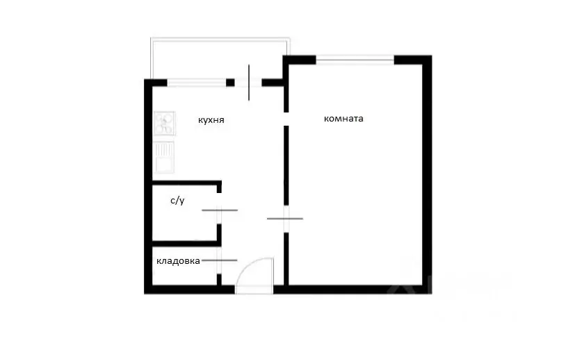 1-к кв. Москва ул. Корнейчука, 54А (40.0 м) - Фото 1