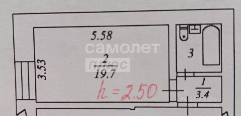 Студия Ямало-Ненецкий АО, Ноябрьск ул. Космонавтов, 10 (26.4 м) - Фото 1