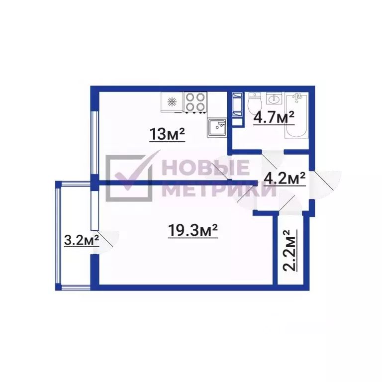 1-к кв. Санкт-Петербург просп. Тореза, 44к2 (43.4 м) - Фото 2
