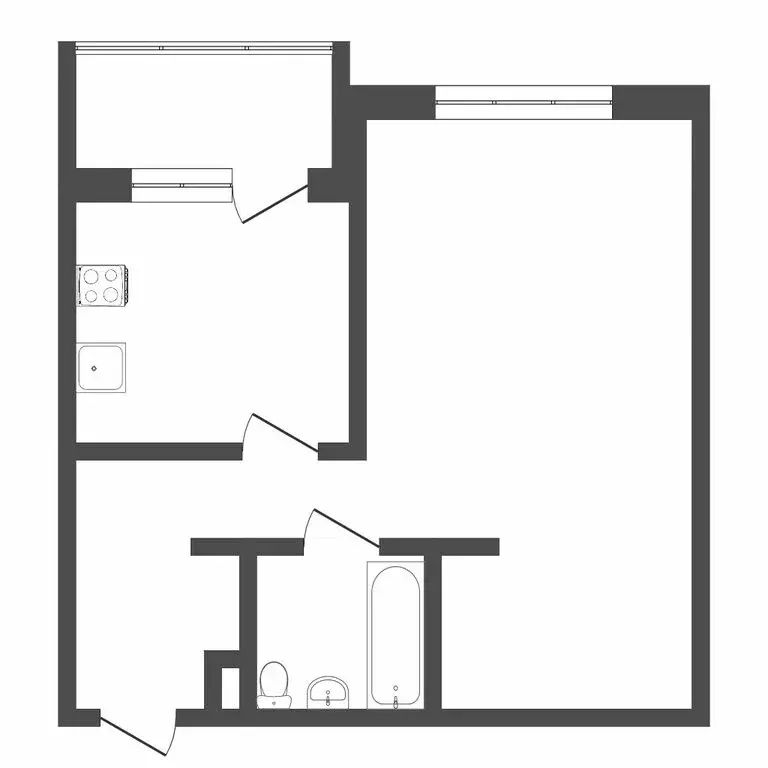 1-комнатная квартира: Тюмень, Полевая улица, 105 (50 м) - Фото 1