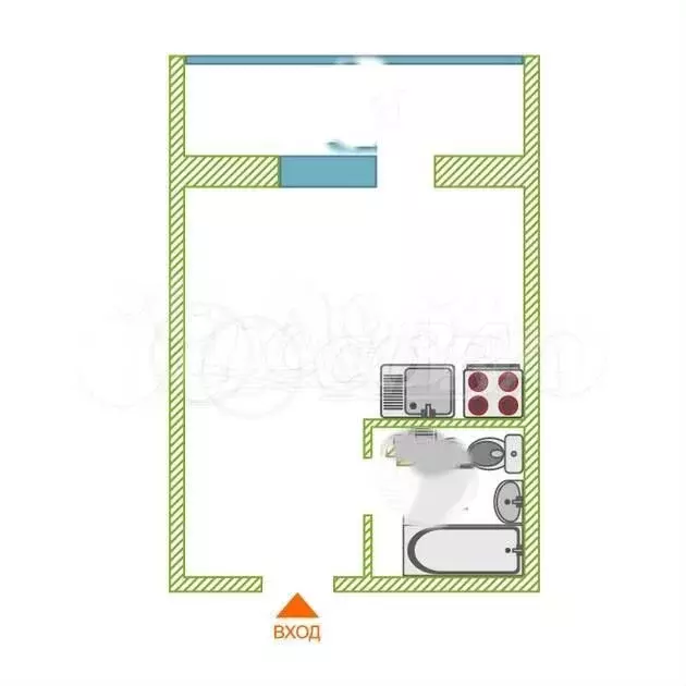 Квартира-студия, 19 м, 1/5 эт. - Фото 0