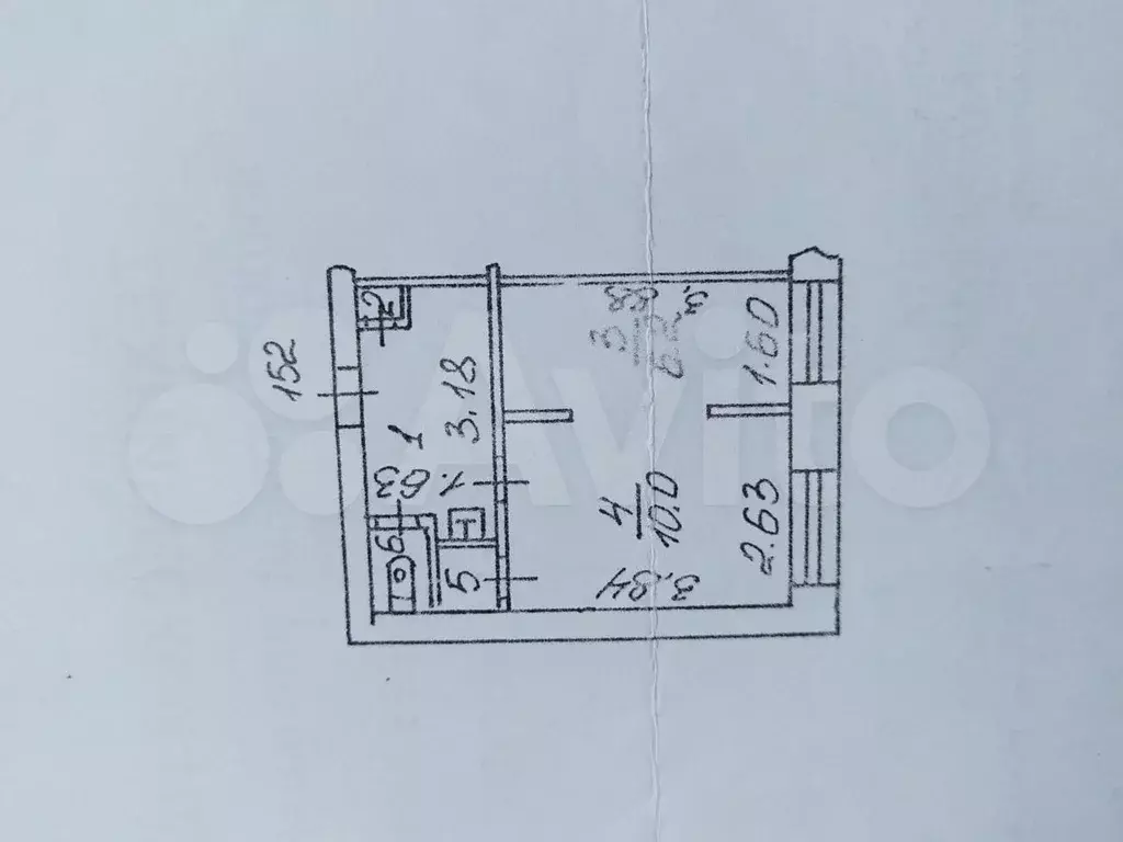 2-к. квартира, 24 м, 5/5 эт. - Фото 0