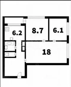 3-к. квартира, 51,8 м, 4/9 эт. - Фото 0