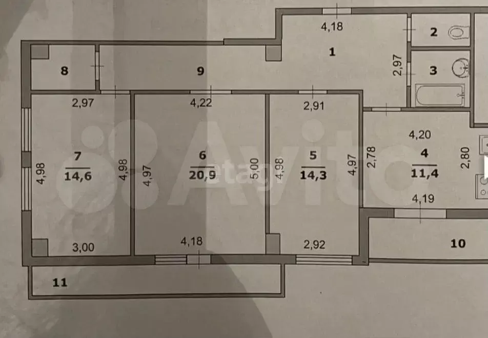 3-к. квартира, 92,5 м, 10/14 эт. - Фото 0