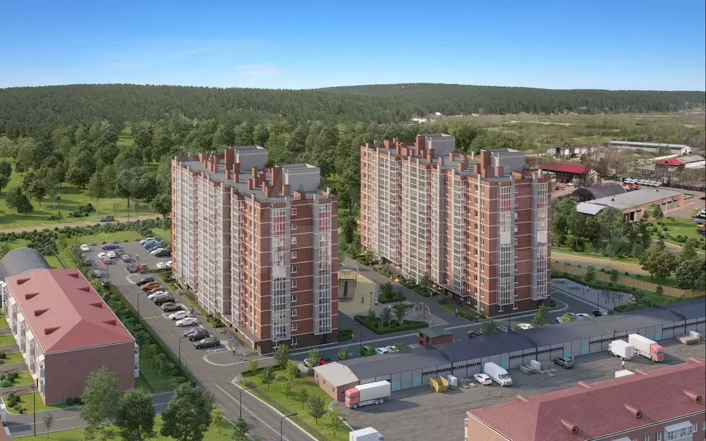 1-к. квартира, 41,2 м, 8/10 эт. - Фото 1