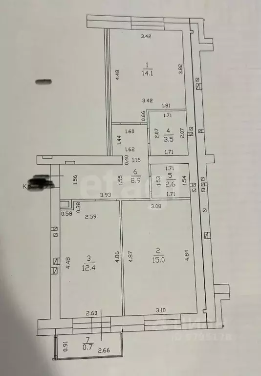 2-к кв. Татарстан, Пестречинский район, Шигалеевское с/пос, с. Новое ... - Фото 2