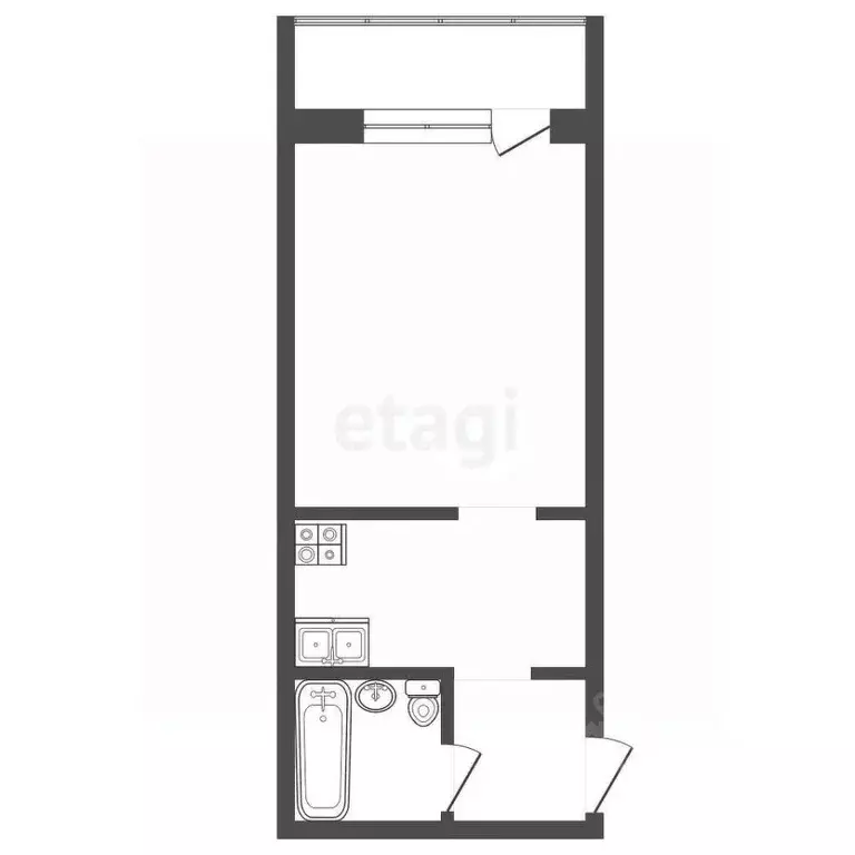 Студия Ханты-Мансийский АО, Сургут Пролетарский просп., 39 (23.9 м) - Фото 2