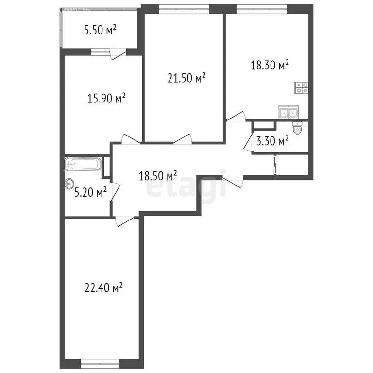 3-комнатная квартира: Санкт-Петербург, Малая Митрофаньевская улица, ... - Фото 1