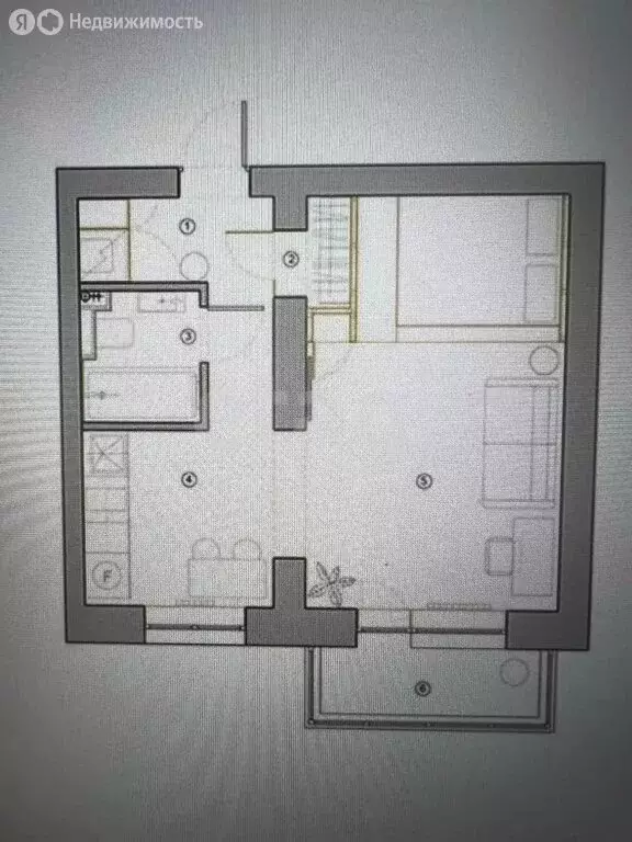 1-комнатная квартира: Казань, улица Батыршина, 23 (33.3 м) - Фото 1