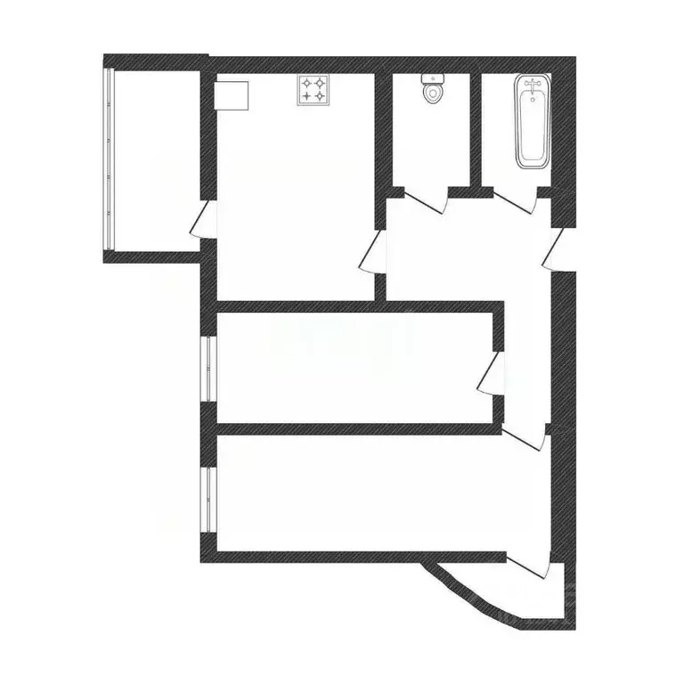 2-к кв. Белгородская область, Белгород ул. Щорса, 31 (45.0 м) - Фото 2
