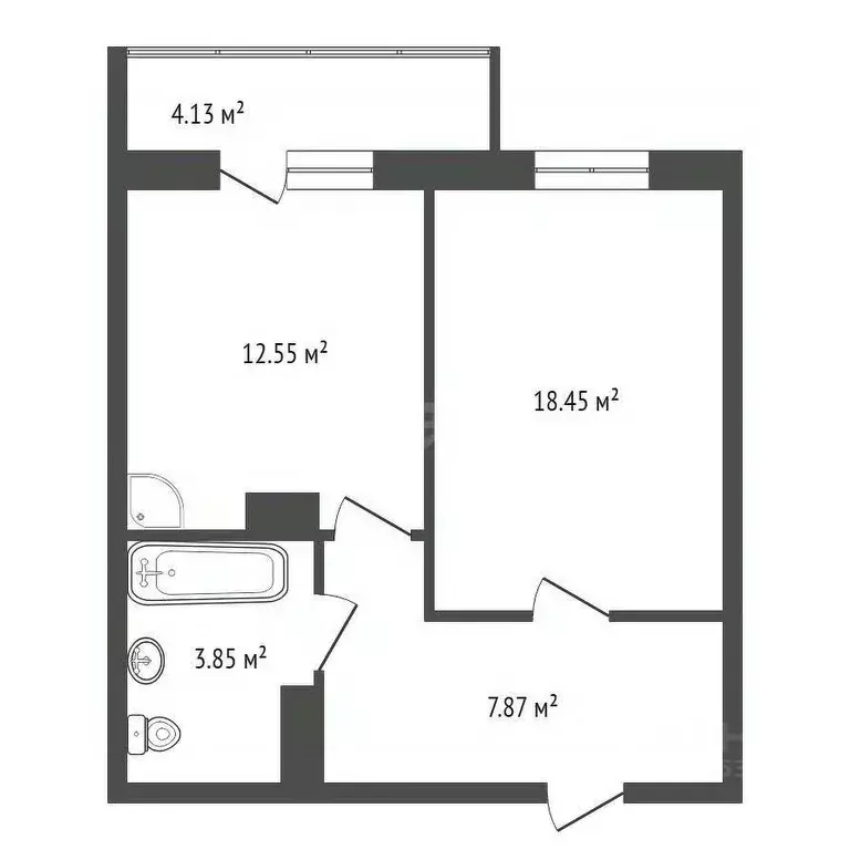 1-к кв. Красноярский край, Красноярск Энергетики мкр, ул. Турбинная, ... - Фото 2