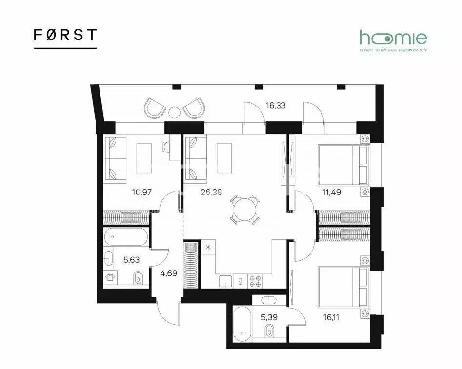 3-комнатная квартира: Москва, Автозаводская улица, 26/1 (79.4 м) - Фото 2