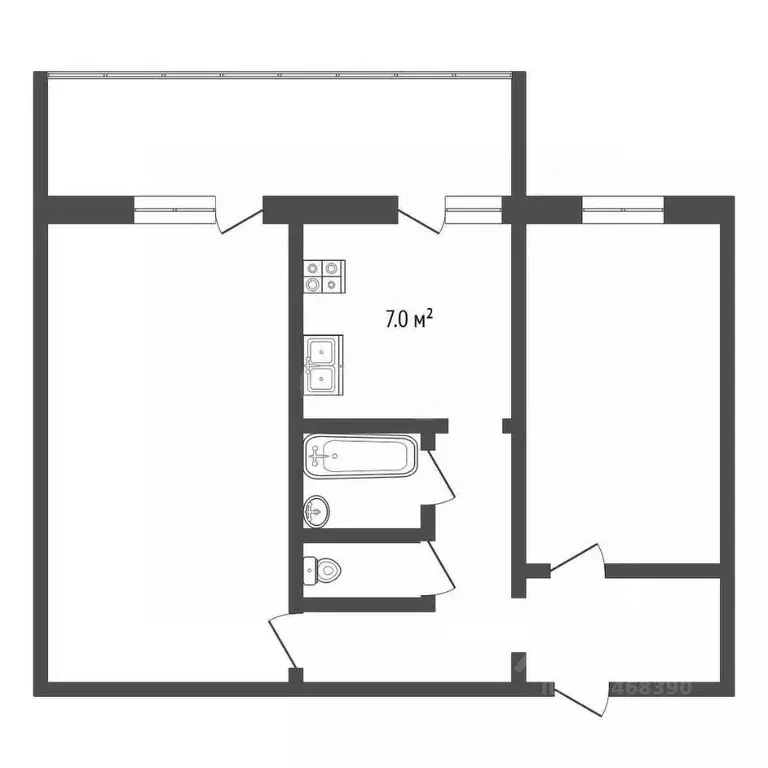 2-к кв. Крым, Ялта ул. Строителей, 9 (51.0 м) - Фото 1